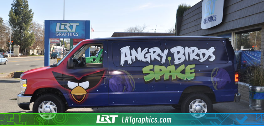 Angry Bird Van Full Color Wrap for Fifth Sun from LRT Graphics, Chico